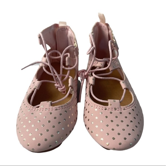 OshKosh B'Gosh Pink Polka Dot Karlie-G Toddler Shoes Size 7 - Picture 1 of 6